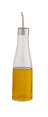 PURE Garrafa para óleo prateado, transparente H 25 cm - Ø 5,5 cm