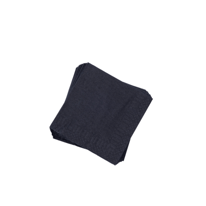 UNI Set de 20 serviettes noir Larg. 25 x Long. 25 cm