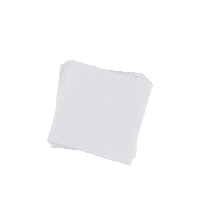 UNI Set van 20 servetten wit B 33 x L 33 cm