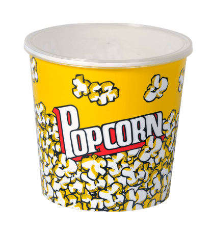 POPCORN Popcorn emmer met deksel multicolor H 20 cm - Ø 20 cm
