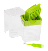 VIDA VERDE Coupe frites vert, transparent H 15 x Larg. 11,5 x P 9,5 cm
