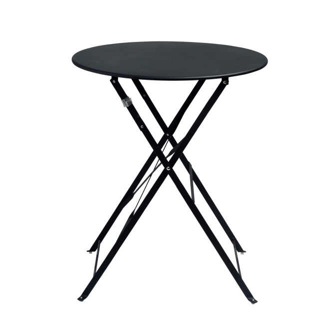 IMPERIAL Table pliante rond noir H 71 cm - Ø 60 cm