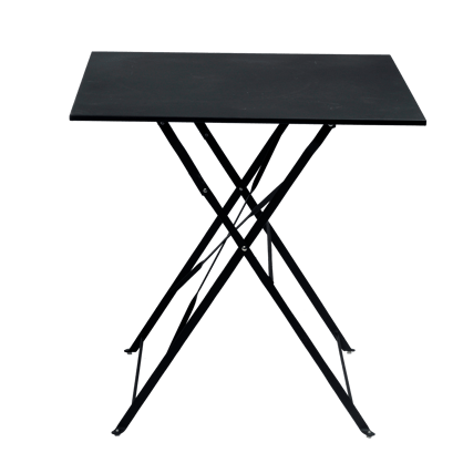 IMPERIAL Table pliante carré noir H 71 x Larg. 70 x Long. 70 cm