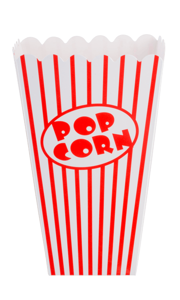 CINEMA Popcornbecher Set von 8 Weiss, Rot H 16 x B 10 x T 10 cm