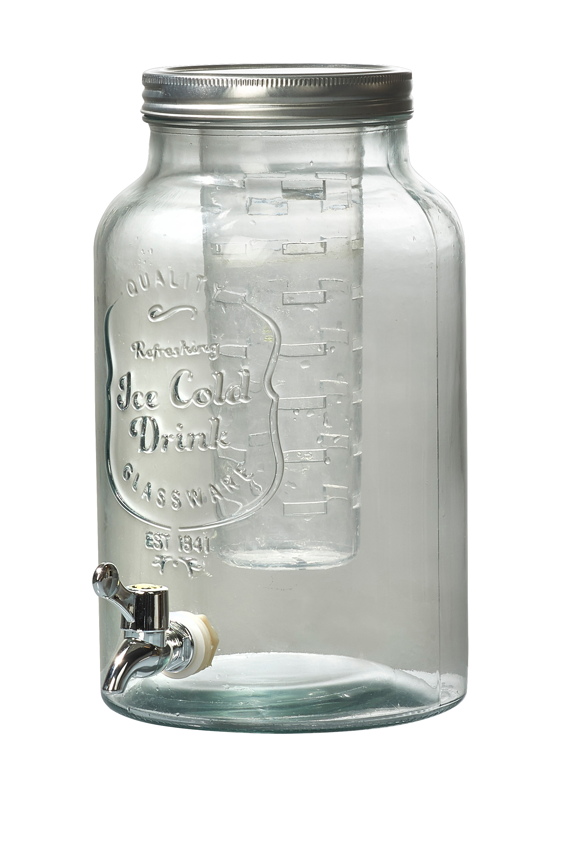 Dispensador de bebidas de plástico para frigorífico con grifo, bote  dispensador, botella, garrafa con grifo - 21 x 1