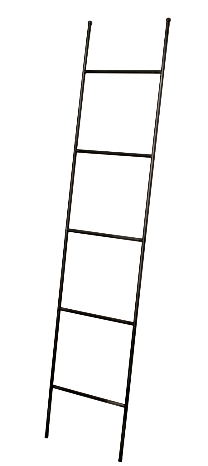 FERRO Ladder zwart H 161 x B 36 x D 1 cm