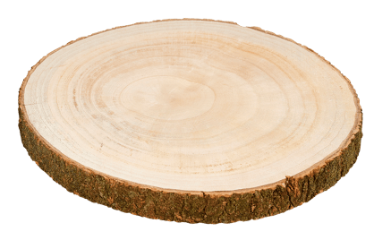 PAULO Prato de madeira castanho H 3,5 cm - Ø 36 cm