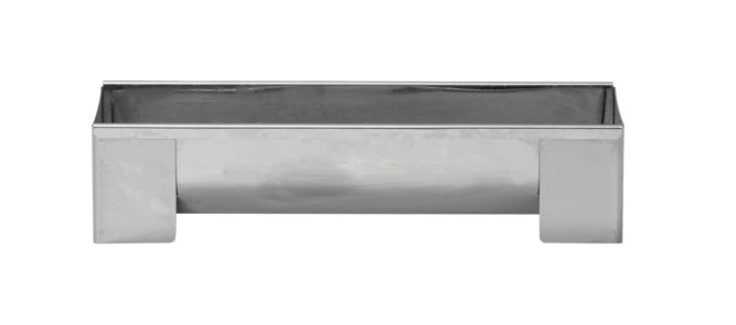 BUCHE Taartvorm kerststronk zilver H 7 x B 30,5 x D 8,5 cm
