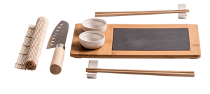 SAMOURAI Juego para sushi de 10 piezas natural P 17 cm