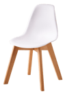 MATHIAS Chaise pour enfants blanc, naturel H 58 x Larg. 34 x P 30 cm