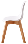MATHIAS Chaise pour enfants blanc, naturel H 58 x Larg. 34 x P 30 cm