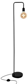 ARCHE Lámpara de pie negro A 142 cm