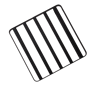 INDUSTRIA Dessous-de-plat noir H 2,5 x Larg. 20 x P 20 cm