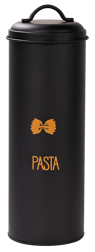 VIRA Bewaardoos voor pasta zwart H 29 cm - Ø 11 cm