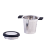 BASIC Filtro para chá preto, prateado H 10,2 cm - Ø 7,8 cm