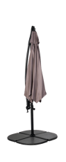 HAWAI Hangparasol zonder parasolvoet taupe H 243 cm - Ø 300 cm