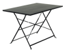 IMPERIAL Tavolo pieghevole rettangolare nero H 71 x W 70 x L 110 cm