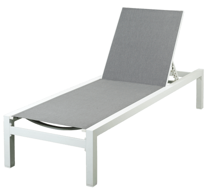 SYDNEY Chaise longue blanc H 35 x Larg. 70 x Long. 190 cm