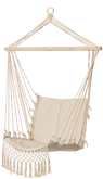 BOHEMIA Chaise suspendue blanc H 115 x Larg. 90 x P 70 cm