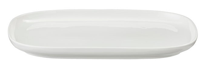 MOON Assiette blanc Larg. 20 x Long. 30 cm