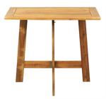 UTAH Table pliante brun H 73 x Larg. 80 x P 50 cm