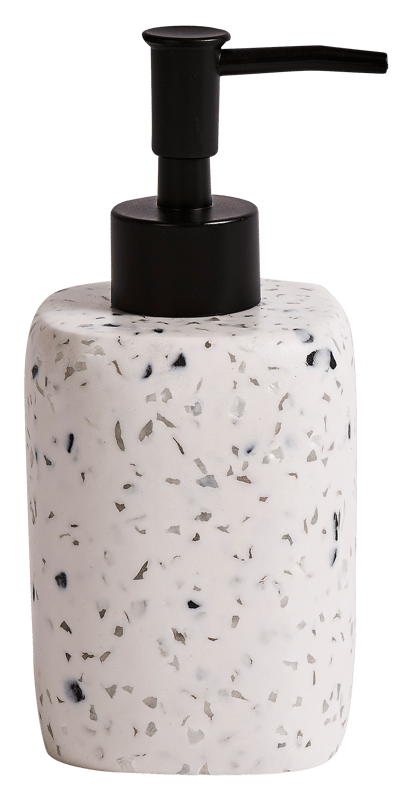 TERRAZZO Distributeur savon blanc H 16,5 x Larg. 7,2 x P 7,2 cm