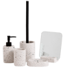 TERRAZZO Brosse WC avec support blanc H 36,2 x Larg. 9,6 x P 9,6 cm