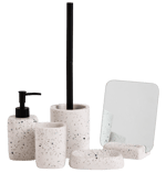 TERRAZZO Cepillo WC en soporte blanco A 36,2 x An. 9,6 x P 9,6 cm