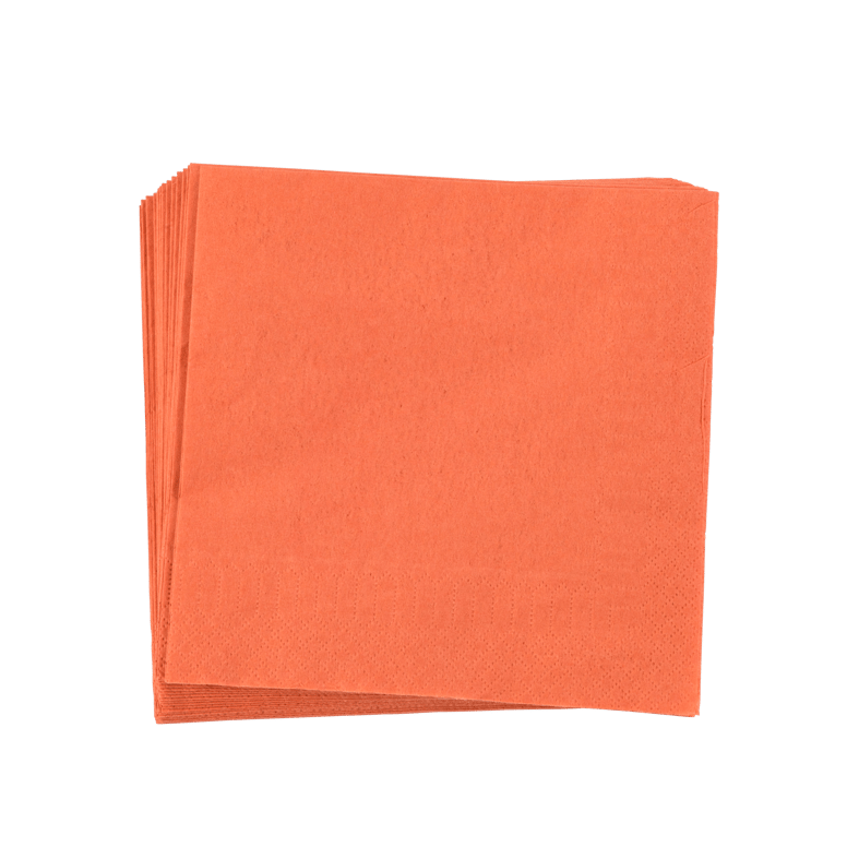 UNI Set de 20 serviettes orange Larg. 33 x Long. 33 cm