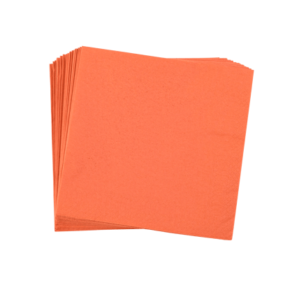 UNI Set de 20 serviettes orange Larg. 40 x Long. 40 cm
