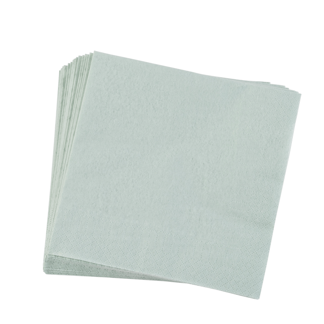 UNI Set de 20 serviettes vert clair Larg. 33 x Long. 33 cm