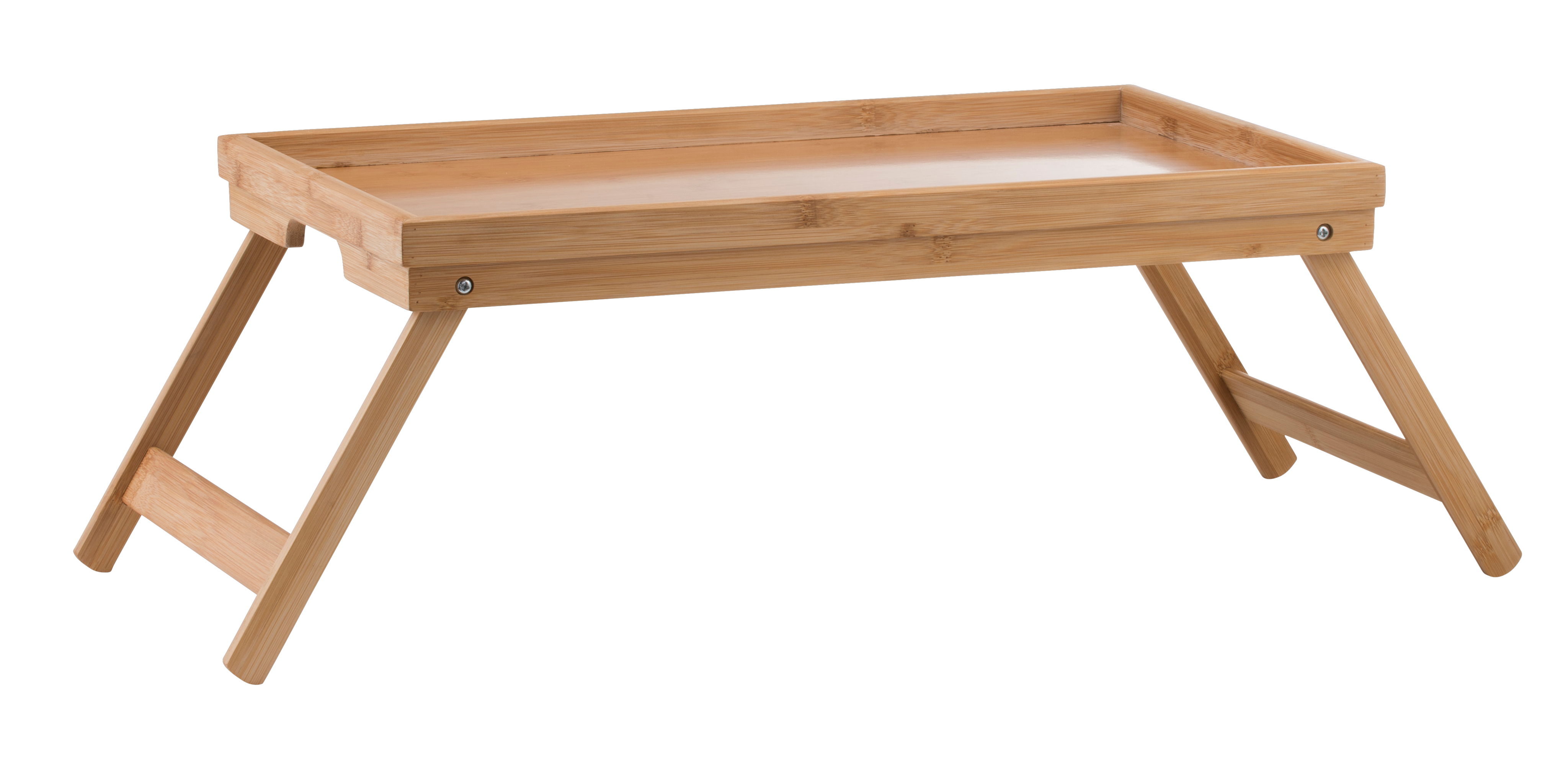 22.5 x 50 x 30 cm Ejoyous Pliable Plateau de Lit en Bambou Table de Lit et Plateau Laqué Bois avec Poignées Portable Tablette de Petit Déjeuner 