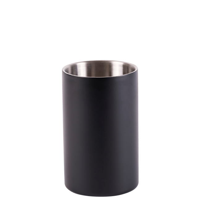 DARK NIGHT Wijnkoeler zwart H 9,5 cm - Ø 11,5 cm
