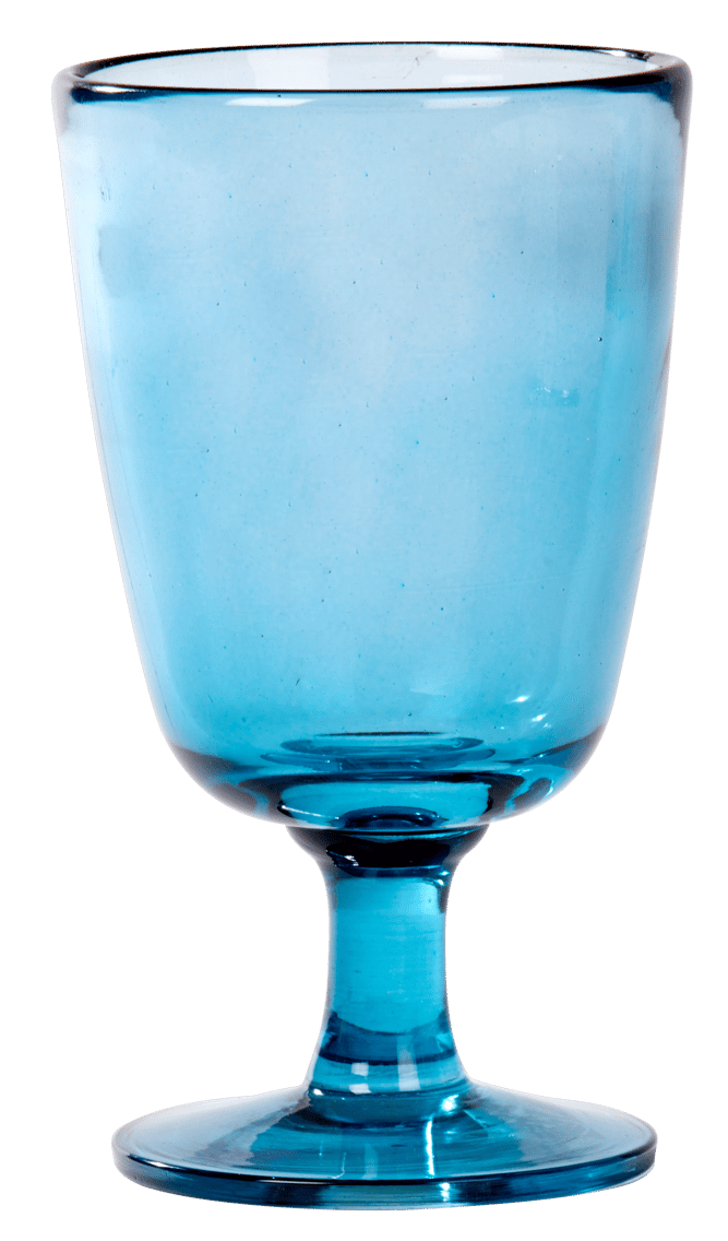 TOCCA Verre à vin bleu H 14 cm - Ø 8 cm