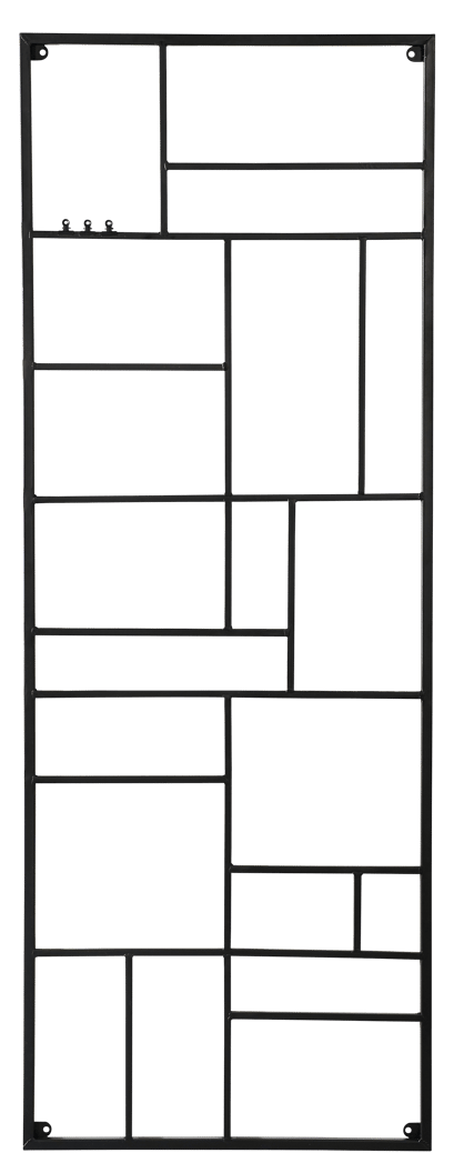 MODULAR Estante de parede preto H 150 x W 55 cm