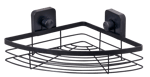 INDUSTRIA Panier de douche avec ventouses noir H 5,5 x Larg. 31 x P 22,5 cm