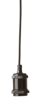 ALU Lámpara colgante negro, metal L 120 cm
