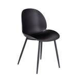 FREYA Chaise de salle à manger noir H 82 x Larg. 49 x P 44 cm