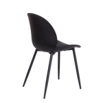 FREYA Chaise de salle à manger noir H 82 x Larg. 49 x P 44 cm