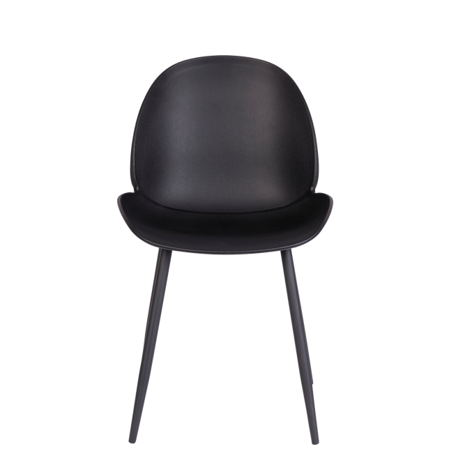 FREYA Chaise noir H 82 x Larg. 49 x P 44 cm
