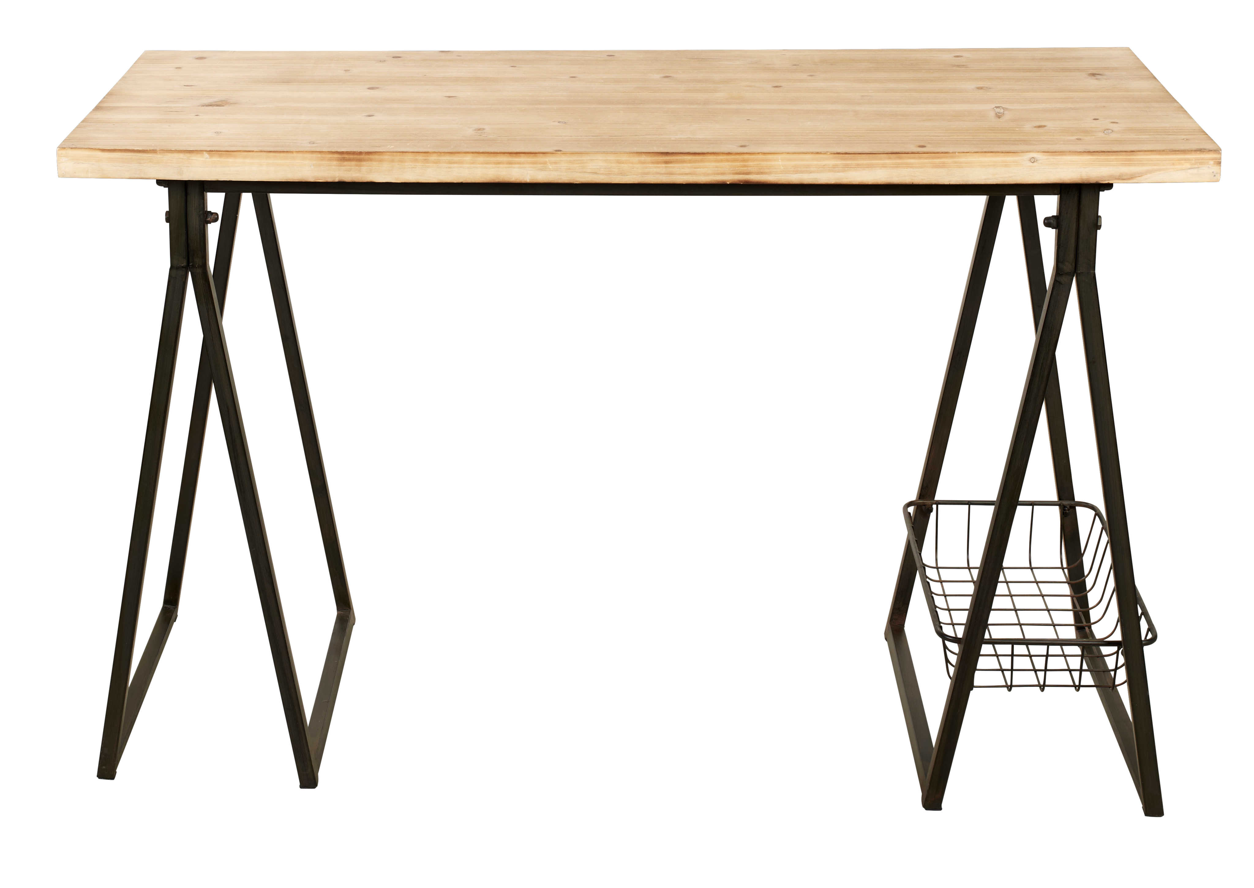 Coco table de bureau blanche avec tiroir 73x108x50cm