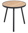 ALEXIS Table d'appoint noir, naturel H 51 cm - Ø 50 cm