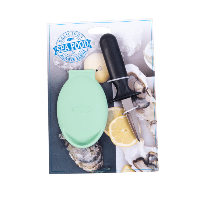 SEAFOOD Conjunto para ostras verde L 17 cm