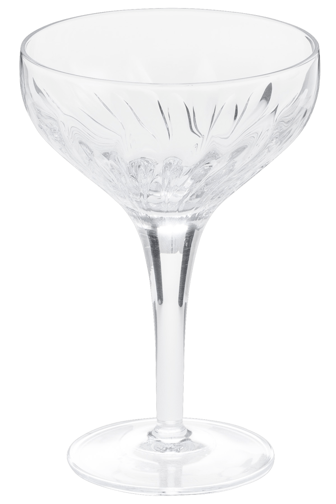 Verre à pied Martini en verre transparent