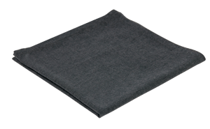 ORGANIC Serviette noir Larg. 40 x Long. 40 cm