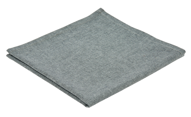 ORGANIC Serviette gris foncé Larg. 40 x Long. 40 cm