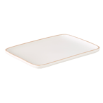 ELEMENTS Assiette blanc Larg. 21,5 x Long. 30 cm