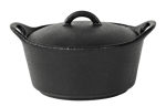 FERO Pot allant au four avec couvercle noir H 6,6 cm - Ø 14 cm