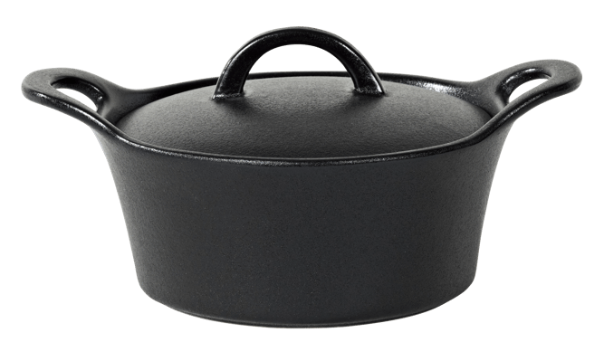 FERO Pot allant au four avec couvercle noir H 9 cm - Ø 23,5 cm