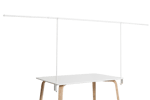 Tischklammer Ausziehb. 140-250 cm Weiss H 90 x B 140 x T 5 cm
